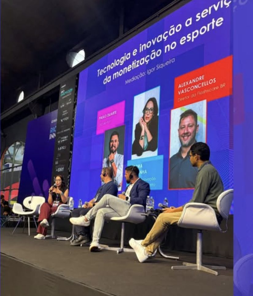 Palco do painel de monetização no esporte